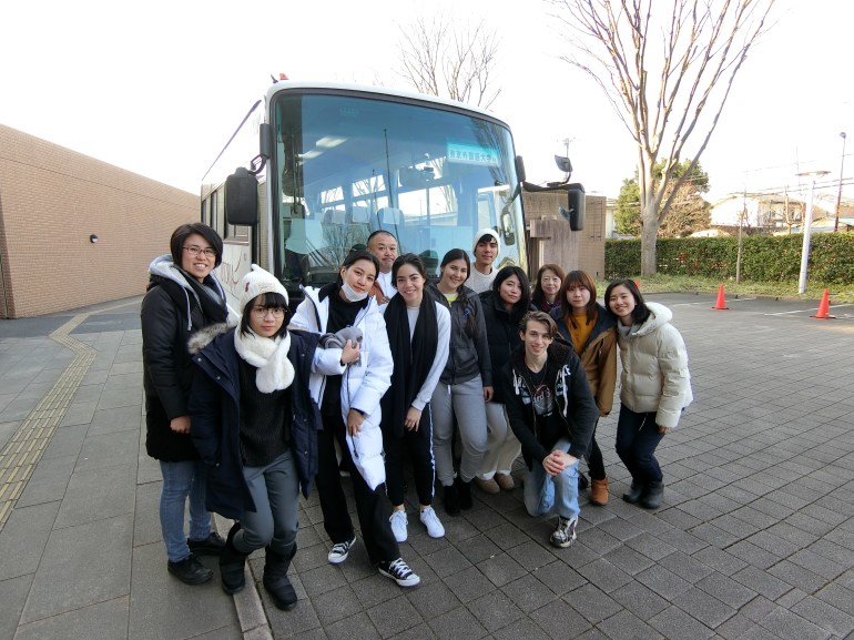 寒河江出発前集合写真